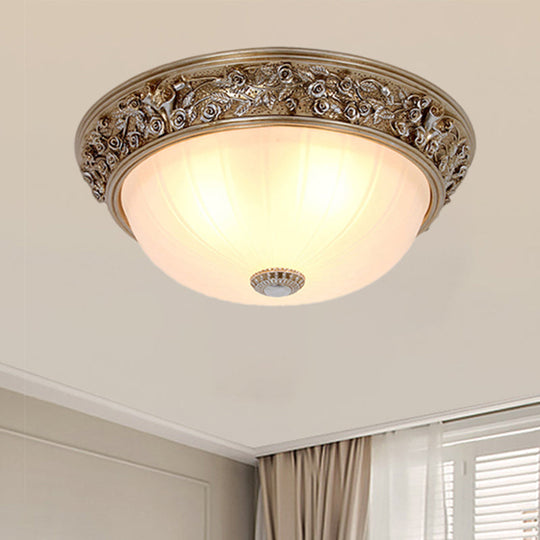 Minimalist Semi-Ball Ceiling Light: 2/3-Head Resin Fixture In Aged Silver (13/16 Wide) / 13