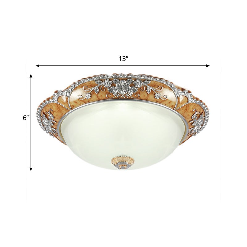 Minimalist Resin Ceiling Fixture With 2 Heads - Flush Mount Lighting For Bedroom