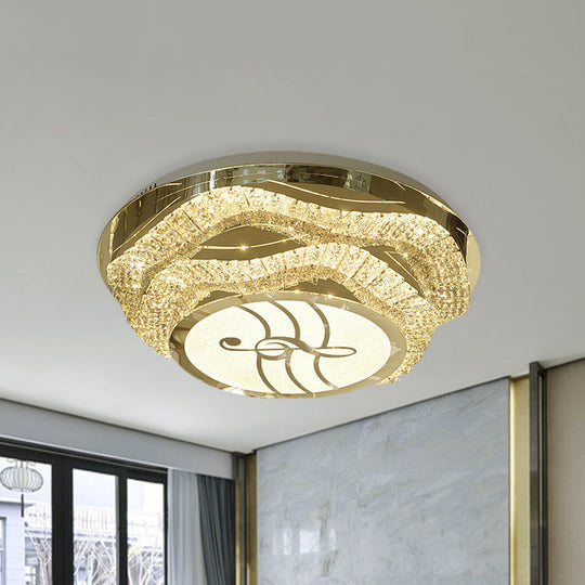 Musical Note Led Crystal Flushmount Ceiling Light Fixture