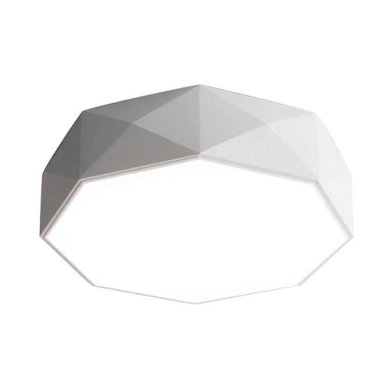 Modern Led Metal Flush Mount Lighting With Concave/Convex Shape - White/Black Ceiling 16/19.5/23.5
