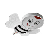 Bee Shape Led Flushmount Lighting - Fun Cartoon Design For Bedroom With White/Pink/Yellow Acrylic