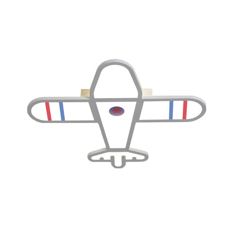 Cartoon Acrylic Led Plane Flushmount Light In White/Blue For Bedroom