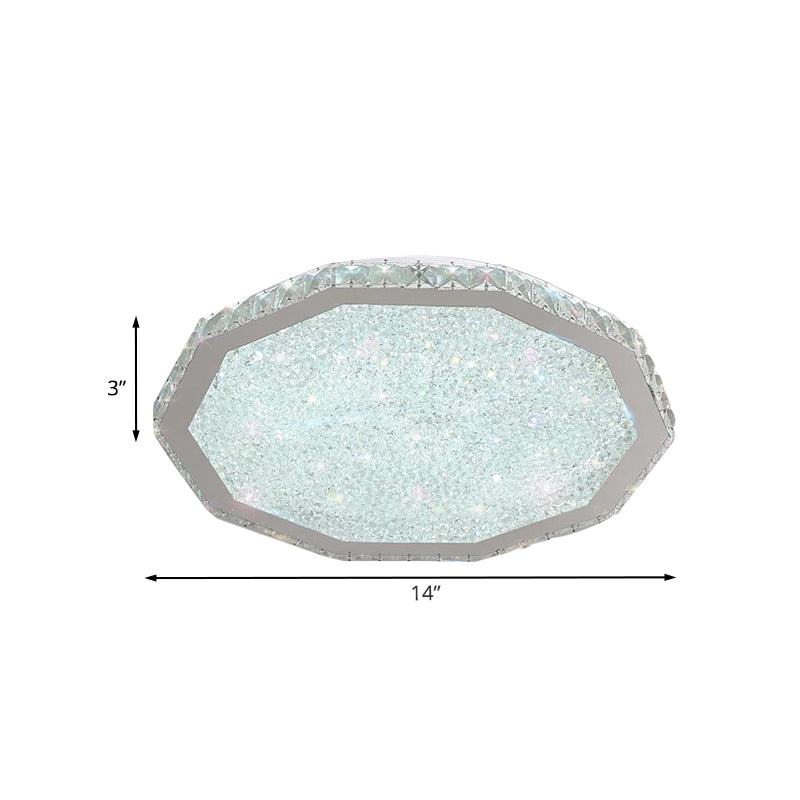 Modern Led Stainless-Steel Flush Mount Ceiling Light For Living Room