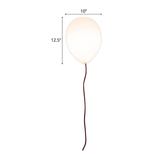 Contemporary White Balloon Shade Flush Mount Light With Opal Glass Ceiling Fixture - 8’/10’ W 1