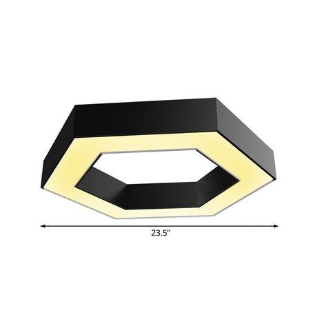 Honeycomb Flush Mount Modern Metal Led Light - Office Lighting In White/Warm Glow