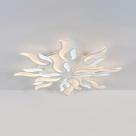 Modern Blossoming Led Flush Mount Light: 3/6/9-Light Acrylic Ceiling Fixture - Warm/White/Natural