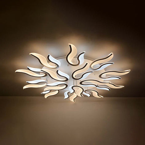 Modern Blossoming Led Flush Mount Light: 3/6/9 - Light Acrylic Ceiling Fixture - Warm/White/Natural