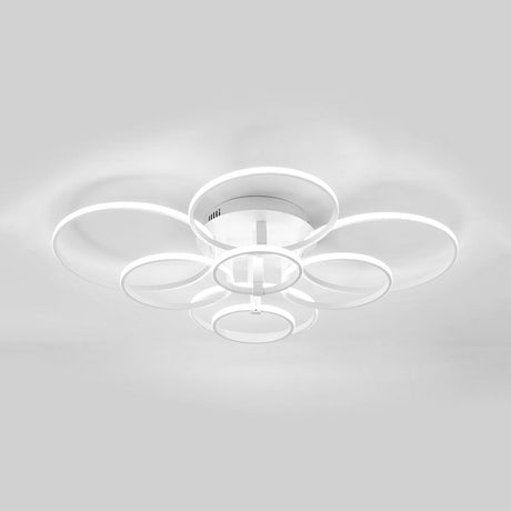 Acrylic Led Semi Flush Mount Ceiling Light In Warm/White With Simple Design - Available 4/6/8 Lights