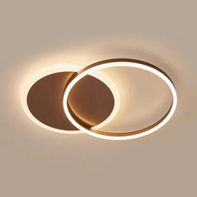2/3/5 - Light Flush Ceiling Light With Brown Acrylic Shade - Warm/White For Living Room 2 / Warm