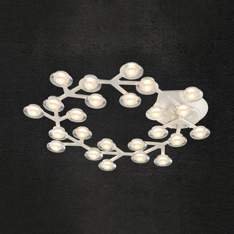 Led Kitchen Flushmount Light With Round Acrylic Shade In Warm/White - 7/9/10 Lights White Flush