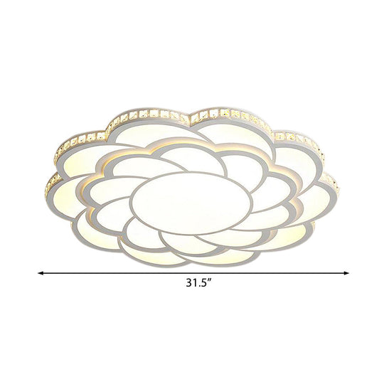 Blossom Large Flush Mount Led Crystal Accent Lamp - 31.5/39 Wide Warm/White Light