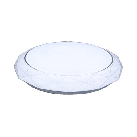 Nordic Diamond Flush Ceiling Light With Led 16/19.5 Diameter In White/Pink/Blue Shades