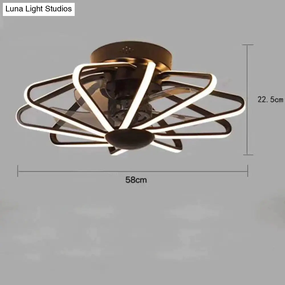 110V Lamp Creative Restaurant Fan Living Room Bedroom Integrated Ceiling