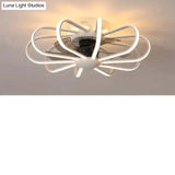 110V Lamp Creative Restaurant Fan Lamp Living Room Bedroom Integrated Ceiling Lamp Ceiling