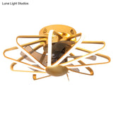 110V Lamp Creative Restaurant Fan Lamp Living Room Bedroom Integrated Ceiling Lamp Ceiling