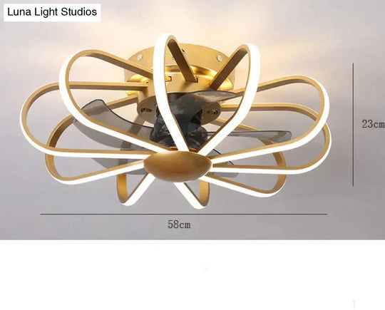 110V Lamp Creative Restaurant Fan Living Room Bedroom Integrated Ceiling