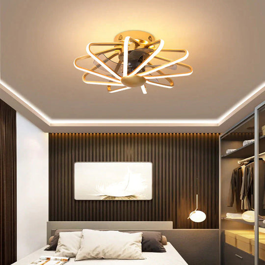 110V Lampe Kreative Restaurant Fan Lampe Wohnzimmer Schlafzimmer Integrierte Deckenleuchte