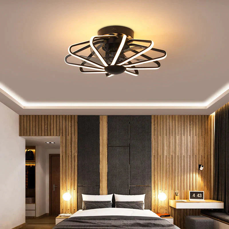 110V Lampe Kreative Restaurant Fan Lampe Wohnzimmer Schlafzimmer Integrierte Deckenleuchte