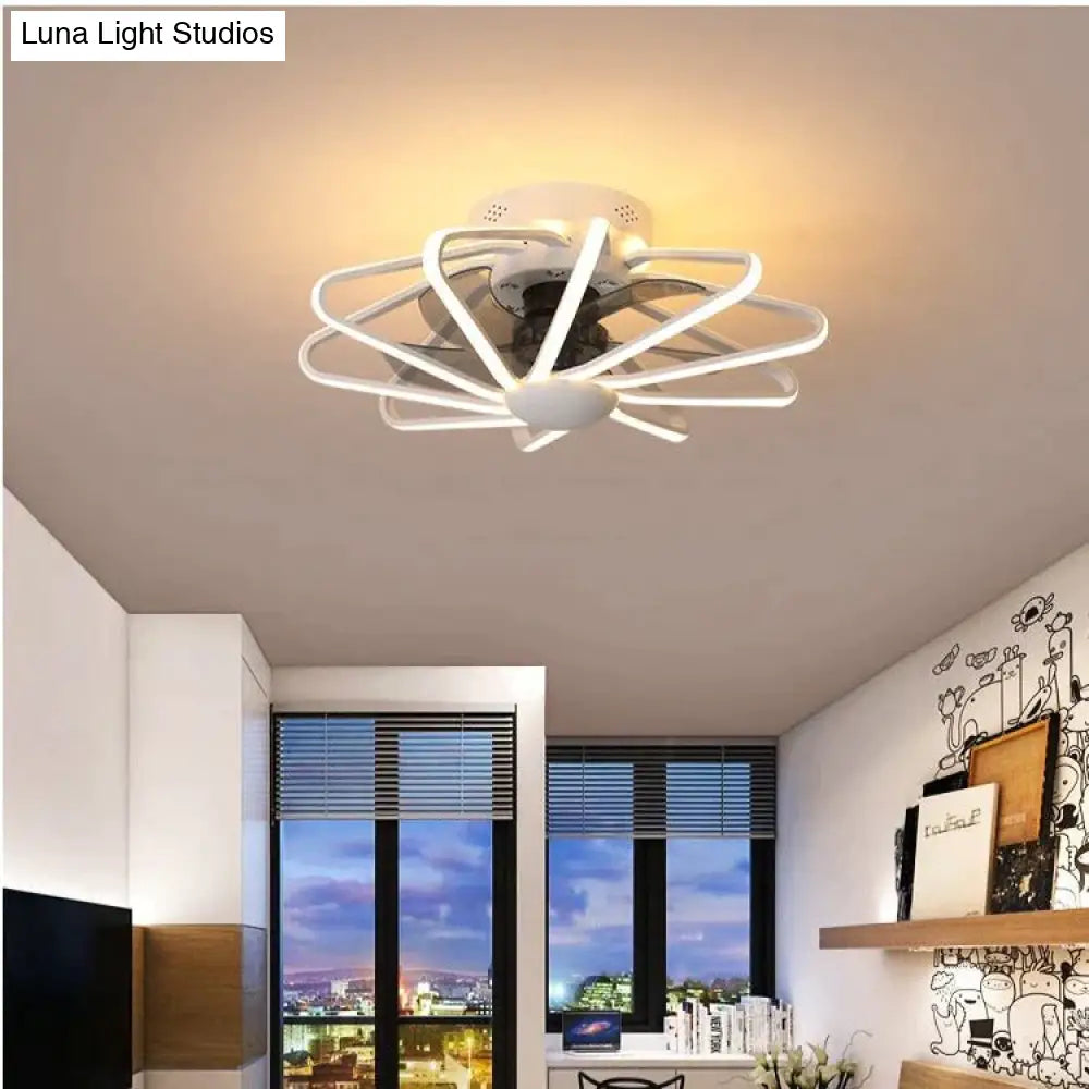 110V Lamp Creative Restaurant Fan Lamp Living Room Bedroom Integrated Ceiling Lamp Ceiling