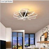 110V Lamp Creative Restaurant Fan Lamp Living Room Bedroom Integrated Ceiling Lamp Ceiling