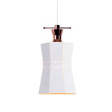 Modern Metal And Wood Pendant Light - Cylinder/Diamond Shade 1 Black/White