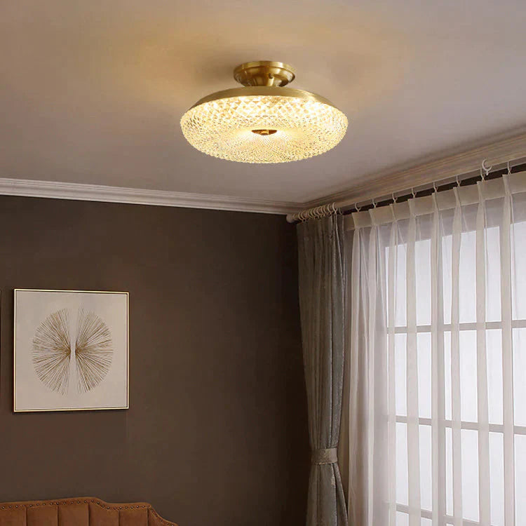 Light Luxury Post Modern Led Copper Ceiling Lamp