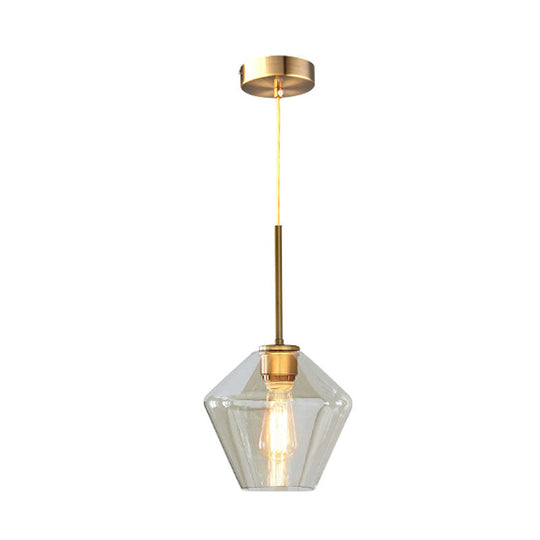Modern 4.5’/9’/12’ Wide Glass Shade Hanging Pendant Light With Brass Lamp Socket - Perfect
