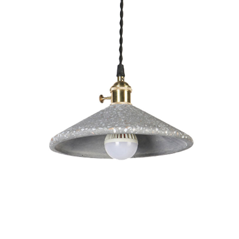 Contemporary Cement Hanging Lamp For Workshop Or Bar