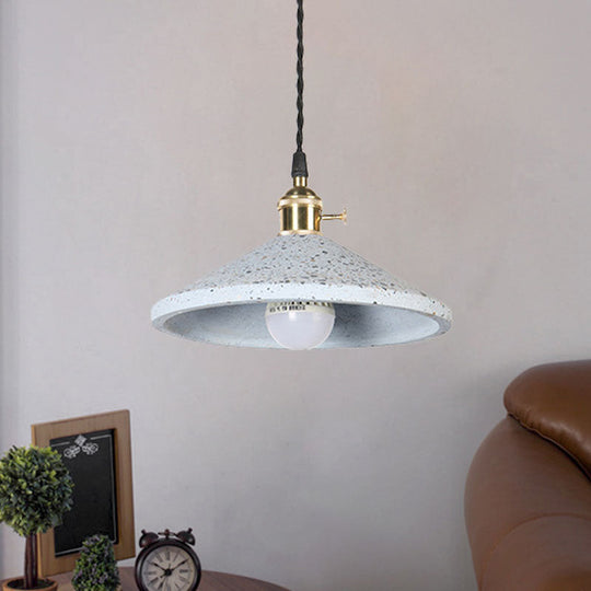 Contemporary Cement Hanging Lamp For Workshop Or Bar