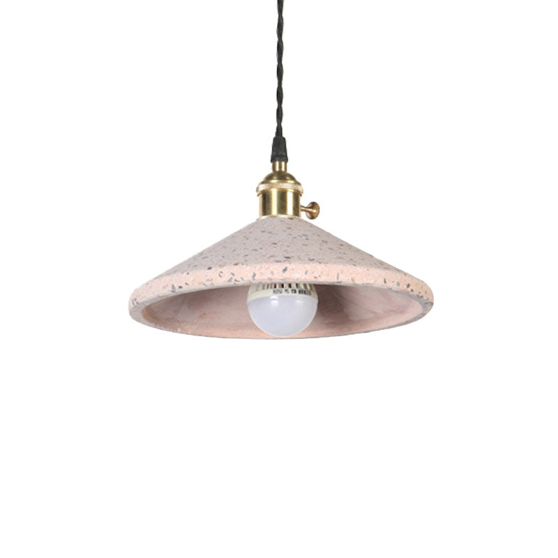 Contemporary Cement Pyramid Suspension Light - Ideal For Workshop And Bar