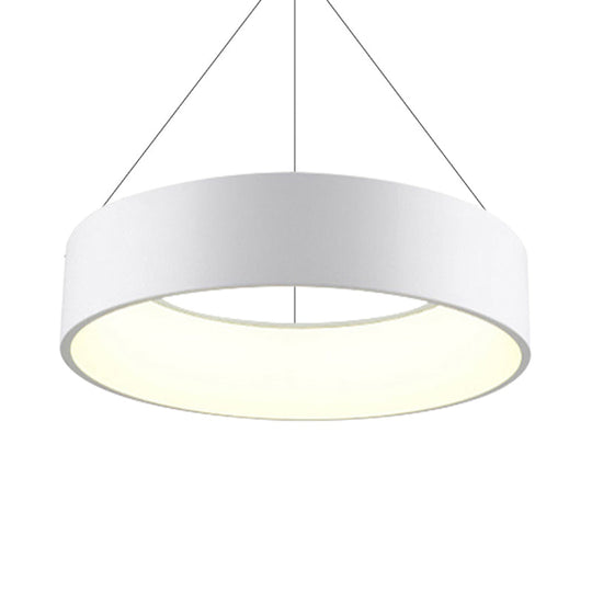 Sleek Metal Pendant Ceiling Light - Simple Design Gray Or White 1 Head Warm/White 18 23.5 Wide