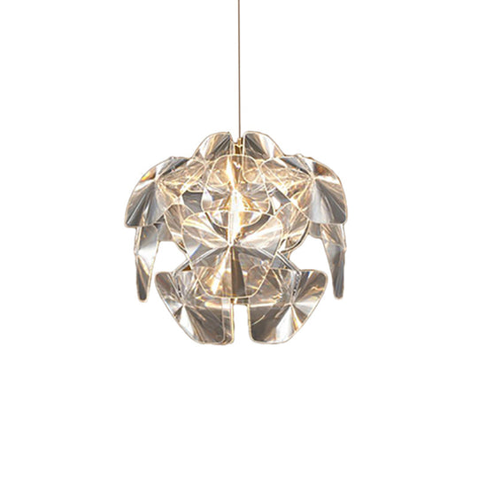 Modern Acrylic Globe Pendant Light - Clear Ceiling Lamp (24’/28.5’/43’ Wide)