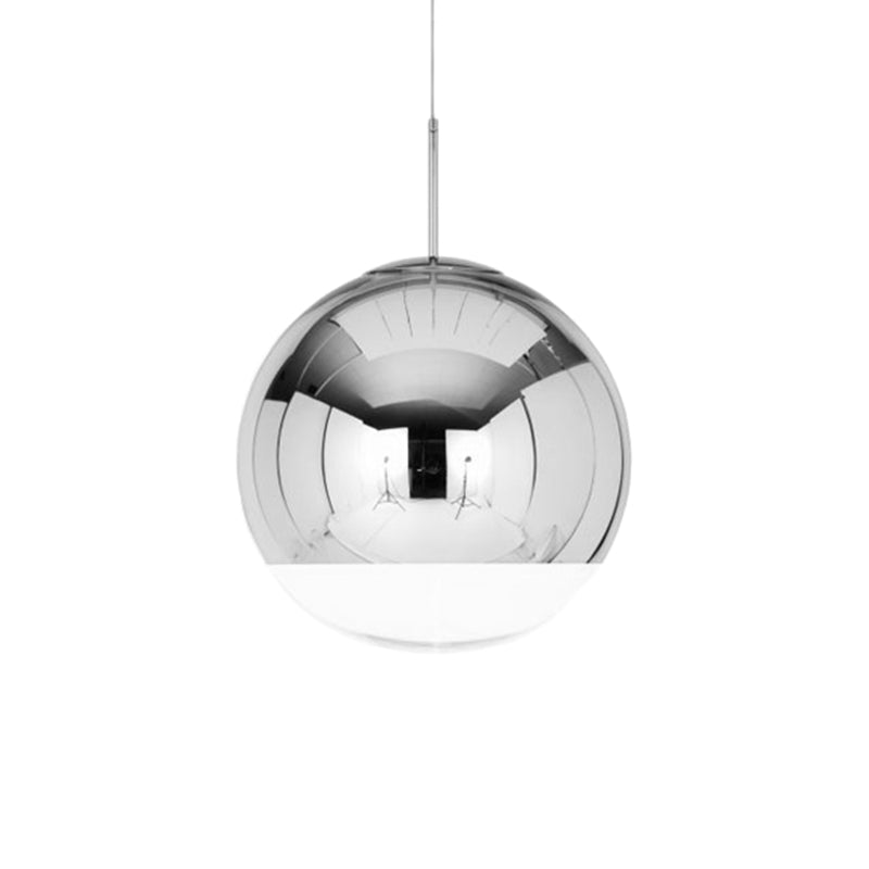 Sleek Globe Pendant Ceiling Light: Simplicity In Chrome/Gold 1-Light 6/8/10W Chrome / 6