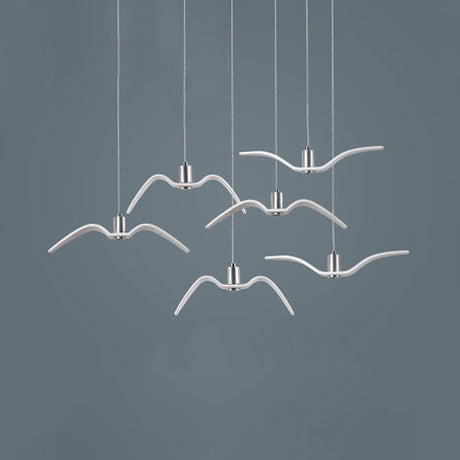 Art Deco Seagull Pendant Light For Childrens Room - Stylish And Playful 6 / White Warm