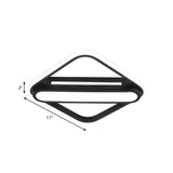 Customizable Rhombus Frame Flush Mount Led Hallway Lamp | Acrylic Fixture In Black White/Warm Light
