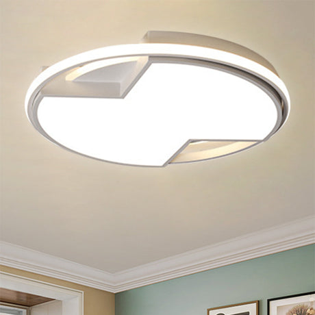 16.5/20.5 W White Round Flush Mount Led Ceiling Light - Stylish And Modern Fixture For Bedroom /