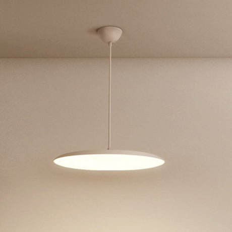 Sleek Led Bedroom Hanging Light Kit With Stylish White/Black Finish Pendant Lamp. Featuring Round
