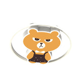 Modern Cartoon Led Bear Flush Light Fixture: Metallic Yellow Lamp With White/Warm - Mounted