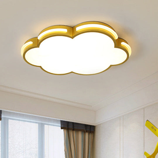 Gold Nordic Cloud - Shape Led Ceiling Flush Mount Light For Bedroom