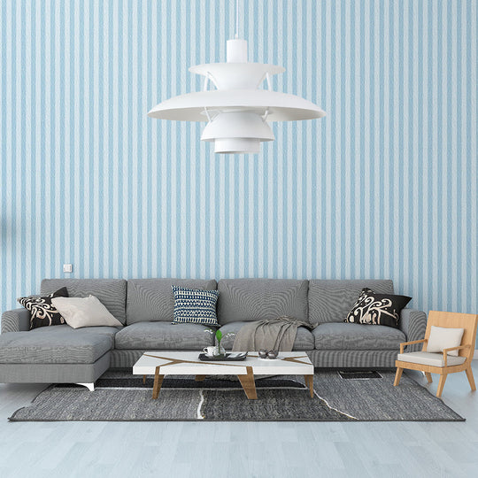 Macaron Style 3-Layer Pendant Light With Flared Shade - Aluminum 1 Black/Gray White / 12