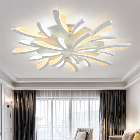 Modern Dandelion Flush Mount Light - Acrylic Ceiling Fixture With 3/5/9 Lights For Living Room In
