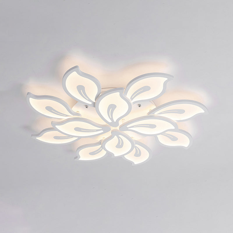 Modern Bauhinia Leaf Flush Light: Acrylic Led Ceiling Lamp For Living Room. Available In 3/5/9 -