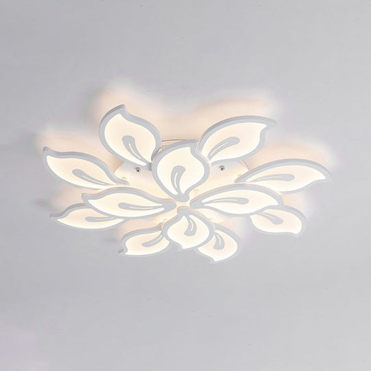 Modern Bauhinia Leaf Flush Light: Acrylic Led Ceiling Lamp For Living Room. Available In 3/5/9 -