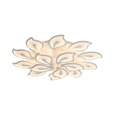 Modern Bauhinia Leaf Flush Light: Acrylic Led Ceiling Lamp For Living Room. Available In 3/5/9-Light