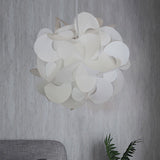10/12/16 Wide Windmill Plastic Ceiling Pendant - Modern Red/White Hanging Light Fixture