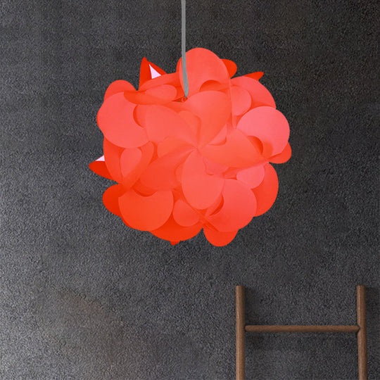 Modern Windmill Plastic Ceiling Pendant - Red/White 3 Sizes 1 Light Fixture