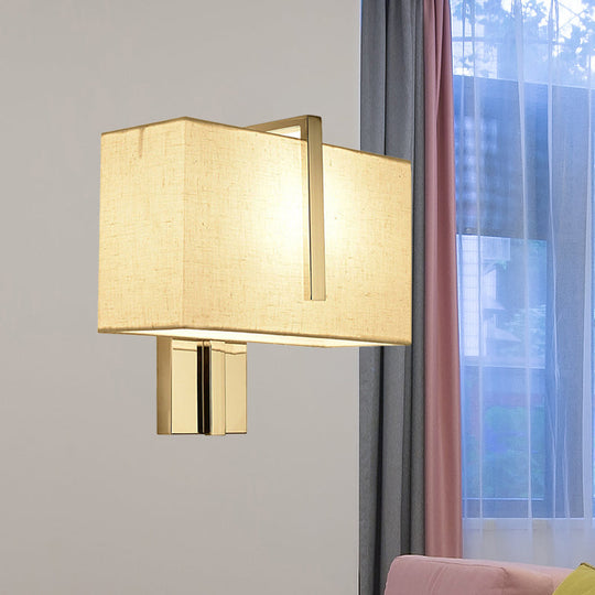 Modern Fabric Led Wall Sconce In Chrome - Stylish Lighting For Living Room