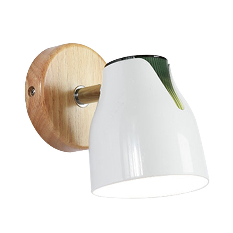 Modern Rotatable Wall Sconce Light With Metallic Bud Shade - Ideal For Kitchen And Cloth Shop