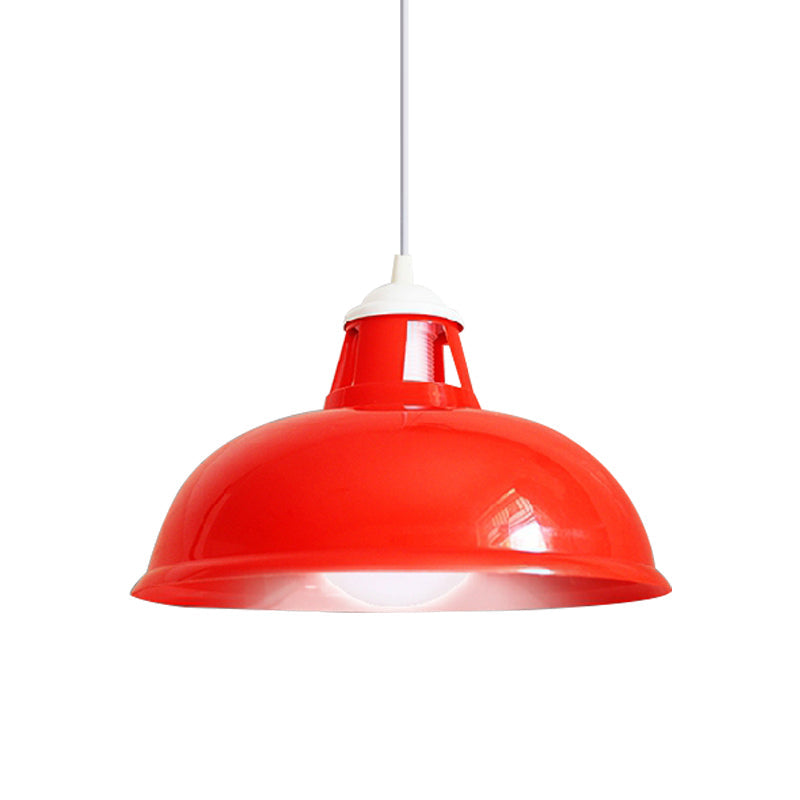 Vintage Pendant Light With Acrylic Coin Pattern Shade - 1 Bulb Red/Yellow/Green Restaurant Ceiling