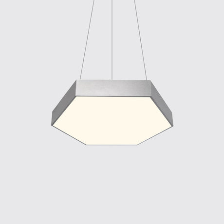 Contemporary Hexagon Pendant Lamp With Led Yellow/Silver/Purple Metal Ceiling Light Multiple Sizes